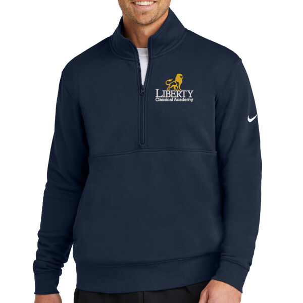 Nike Club Fleece Sleeve Swoosh 1/2-Zip - Embroidered Logo Thumbnail