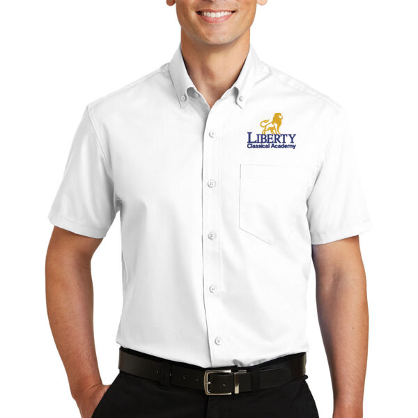 Port Authority® Short Sleeve SuperPro™ Twill Shirt - Embroidered Logo Thumbnail