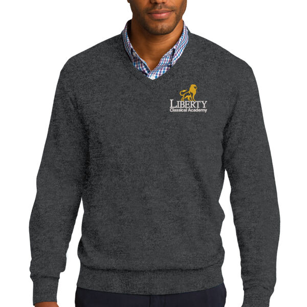 Port Authority® V-Neck Sweater - Embroidered Logo Thumbnail