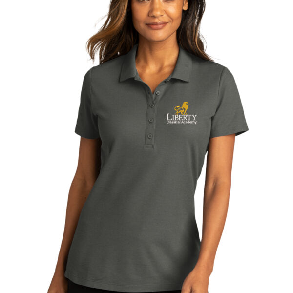 Port Authority® Ladies SuperPro React™ Polo - Embroidered Logo Thumbnail