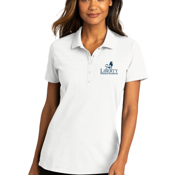 Port Authority® Ladies SuperPro React™ Polo - Embroidered Logo Thumbnail