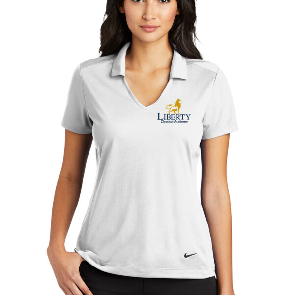 Nike Ladies Dri-FIT Vertical Mesh Polo - Printed Logo Thumbnail