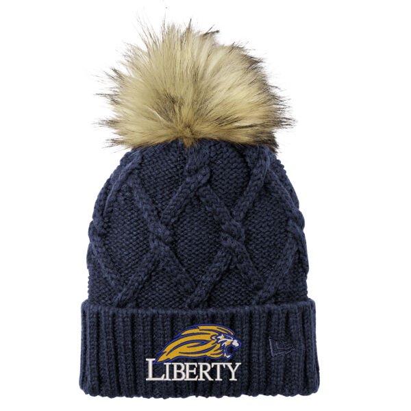 New Era ® Faux Fur Pom Beanie - Embroidered Logo Thumbnail