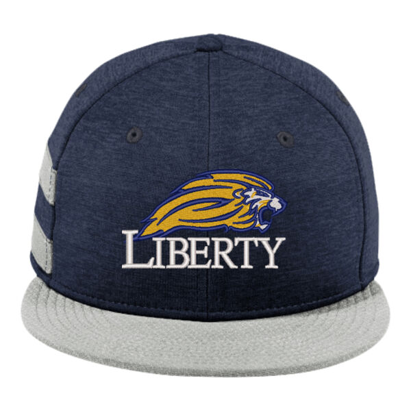 New Era ® Shadow Heather Striped Flat Bill Snapback Cap - Embroidered Logo Thumbnail