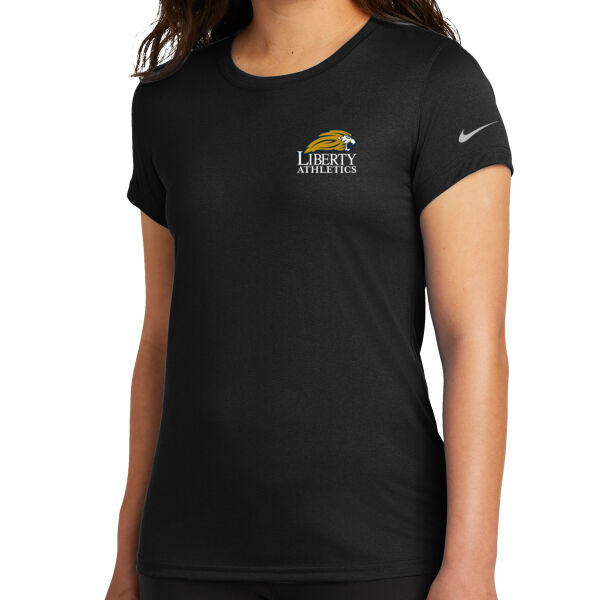 Nike Ladies Swoosh Sleeve Legend Tee - Printed Logo Thumbnail
