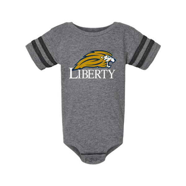 Rabbit Skins - Infant Football Fine Jersey Bodysuit - Printed Logo Thumbnail