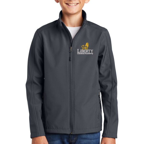 Port Authority® Youth Core Soft Shell Jacket - Embroidered Logo Thumbnail
