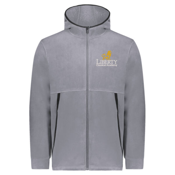 Youth Polar Fleece Hooded Full-Zip Jacket - Embroidered Logo Thumbnail