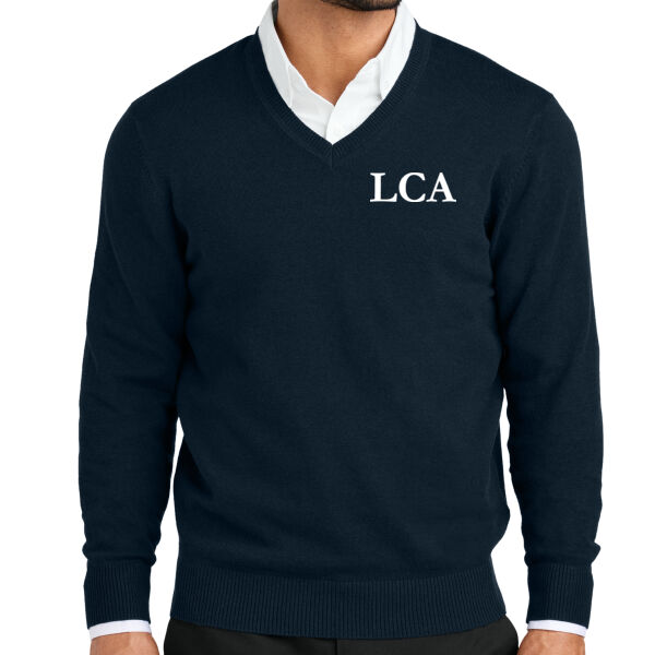 Port Authority® Easy Care V-Neck Sweater - Embroidered Logo Thumbnail