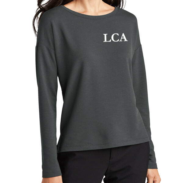 Mercer+Mettle® Women's Stretch Drop Shoulder Pullover - Printed Logo Thumbnail