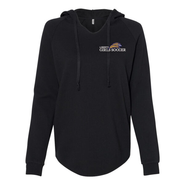 Women’s Lightweight California Wave Wash Hooded Sweatshirt - Embroidered Logo Thumbnail