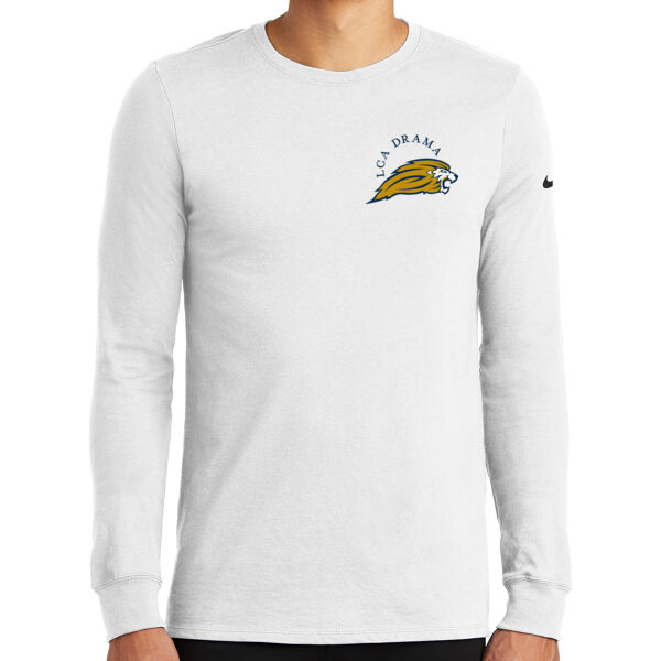 Nike Dri-FIT Cotton/Poly Long Sleeve tee - Printed Logo Thumbnail