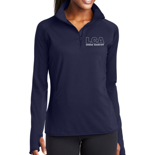 Sport-Tek® Ladies Sport-Wick® Stretch 1/4-Zip Pullover - Embroidered Logo Thumbnail