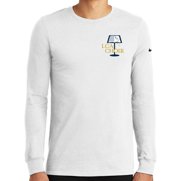 Nike Dri-FIT Cotton/Poly Long Sleeve tee - Printed Logo Thumbnail