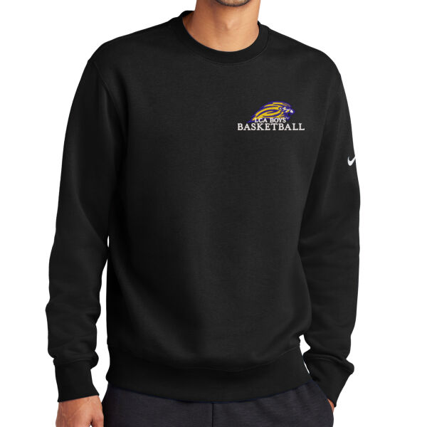 Nike Club Fleece Sleeve Swoosh Crew - Embroidered Logo Thumbnail