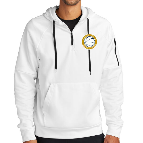 Nike Therma-FIT Pocket 1/4-Zip Fleece Hoodie - Embroidered Logo Thumbnail