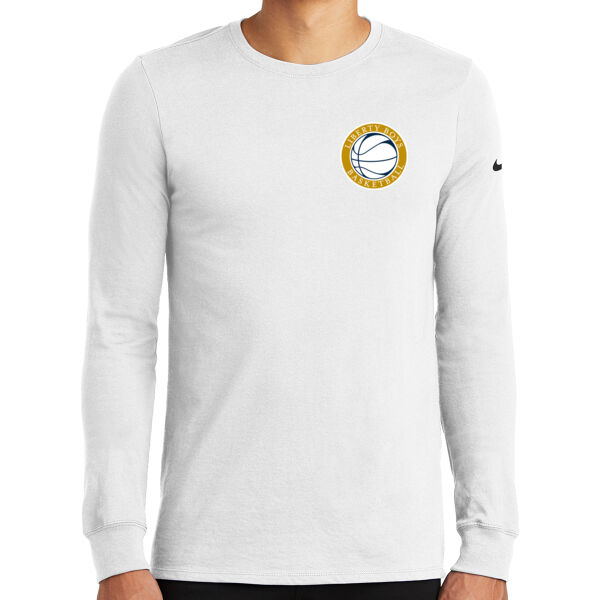 Nike Dri-FIT Cotton/Poly Long Sleeve tee - Printed Logo Thumbnail