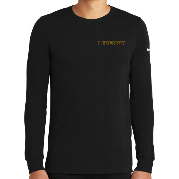 Nike Dri-FIT Cotton/Poly Long Sleeve Tee - Printed Logo Thumbnail