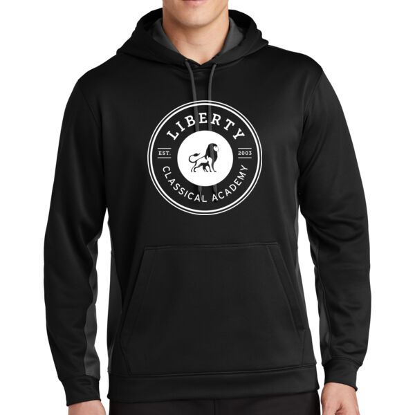 Sport-Tek Sport Wick Fleece Colorblock Hooded Pullover - Printed Logo Thumbnail