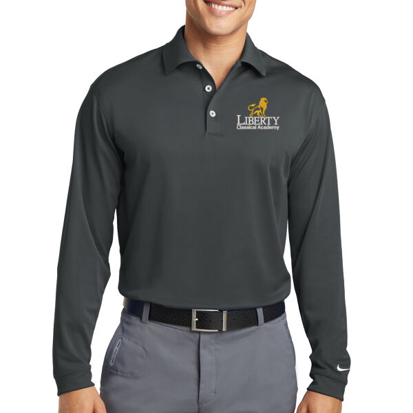 Nike Long Sleeve Dri-Fit Stretch Tech Polo - Embroidered Logo Thumbnail