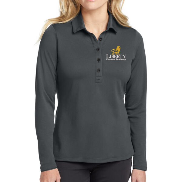 Nike Women's Long Sleeve Dri-Fit Stretch Tech Polo - Embroidered Logo Thumbnail