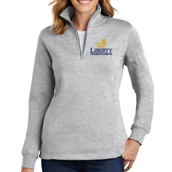 Sport-Tek Women's 1/4 Zip Sweatshirt - Embroidered Logo Thumbnail