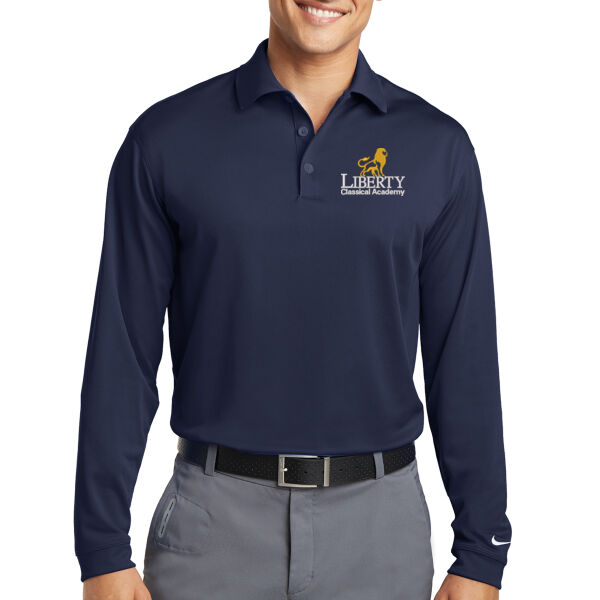 **CLOSEOUT ITEM** Golf Long Sleeve Dri FIT Stretch Tech Polo - Embroidered Logo Thumbnail