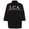 Ten Pearl Button Black Chef Coat Thumbnail