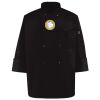 Ten Pearl Button Black Chef Coat Thumbnail